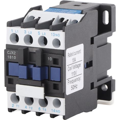 Contacteur AC 18A triphasé à bobine cuivre, points argent renforcés, ignifuge pour moteur (1/5)