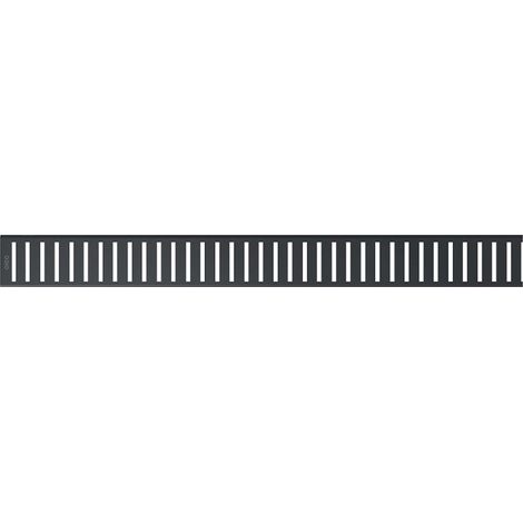 Alca Rejillas - Rejilla para cubeta de suelo lineal 145 cm, negro mate PURE-1450BLACK (1/2)