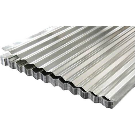4 x LAMIERA ZINCATA ONDUL N. 32 SP 0,25 MM 90X200 CM
