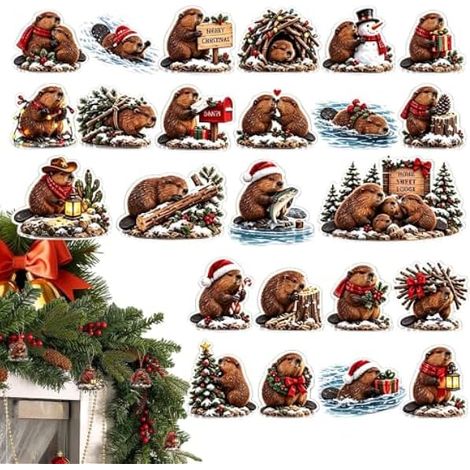 Calendrier de l'Avent pour Noël 2D 24 Jours d'Avent Ornements Drôles (1/5)