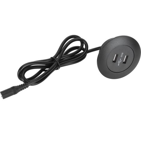 Chargeur de téléphone avec double prise USB 2.0 pour fauteuil inclinable électrique et canapé - Pièces détachées pour meubles - Noir - Prise UE 100-240 V (1/5)