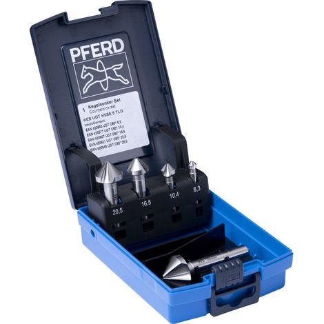PFERD HSSE-Kegelsenker-Set UGT 5-tlg. DIN 335 C 90° Ausführung Co5 mit Ungleichteilung (1/5)