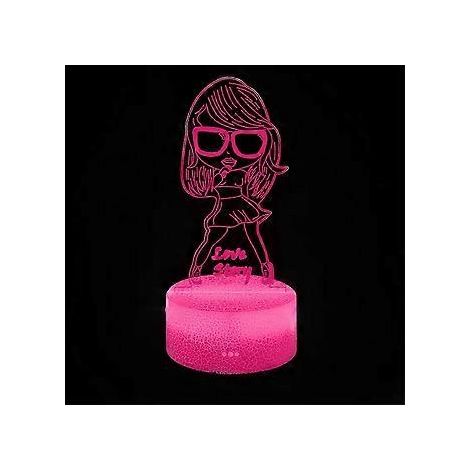 Taylor Swift 3D LED-Nachtlicht-Schreibtischlampe, 7 Farben mit Touch-Steuerung, Tischdekoration für Zuhause - NMAOV( D)