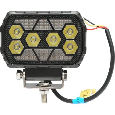 Proiettore LED rettangolare con DRL 9-36V, 28W bianco-giallo, corpo in alluminio 112x75x45mm IP68 Breckner Germany (1/5)