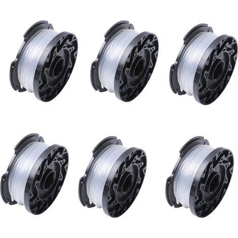Trimmer spool A6481 A6485 replacement spools compatible for Black Decker line trimmer, 6 pieces (1/5)