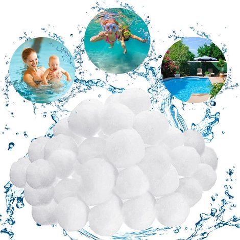 Boules de Filtre de Piscine, 700g Balles Filtrantes au Lieu de 25 Kg de Sable Filtrant, Média Filtre à Fibres pour Piscine Filtres à Sable Filtrage de l'eau (1/5)