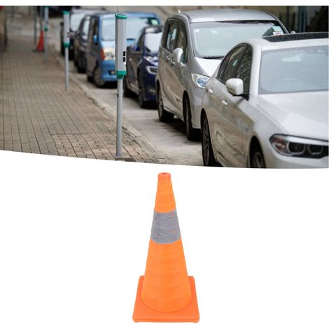 Cône de signalisation de sécurité télescopique réfléchissant pour pare-chocs de route, vision nocturne, levage et relevage (1/5)