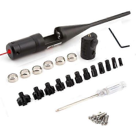 Calibrateur laser en alliage d'aluminium, calibrateur laser à rotation libre, ensemble d'adaptateurs réglables avec 12 adaptateurs réglables et voyant rouge (1/2)