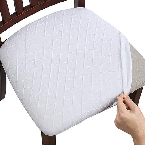 Fundas para sillas de comedor (2 unidades), impermeables, extraíbles y lavables, elásticas, aptas para muebles tapizados (1/5)