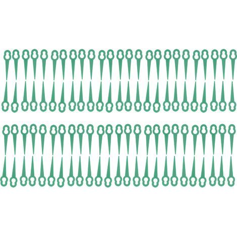 Ortviai Lames de débroussailleuse en plastique L70 – 100 pièces, vertes, 76 mm, pour tondeuses et débroussailleuses domestiques (1/3)