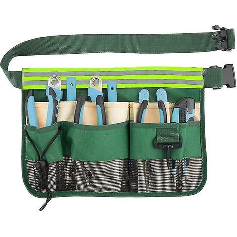 Gartengerätegürtel mit 5 Taschen und verstellbarem Gürtel (grün) (1/5)