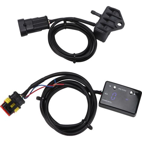 Manomètre numérique de pression de suralimentation turbo 12 V pour la course - LED bleue universelle de 14 à 40 PSI pour la pression d'huile sous vide (1/5)