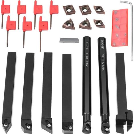 21-piece 10 x 10 mm turning tool holder, multifunctional carbide turning reamer holder with carbide inserts, for turning tools (1/5)