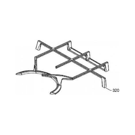 GRILLE FONTE DROIT OU GAUCHE pour table de cuisson ARTHUR MARTIN ELECTROLUX FAURE