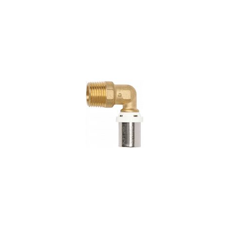 Raccord mâle à sertir coudé multicouche 26/34 - Ø26-1” - 30362-26-26 - Fixoconnect - Ayor (1/5)