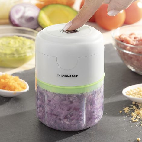 Northix Echoppie Mini Zerkleinerer Tragbar Grau Grün