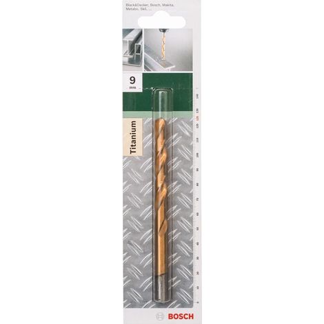 Bosch Metallbohrer HSS-TiN DIN 338 D= 9,0 mm L= 125 mm - 2609255107