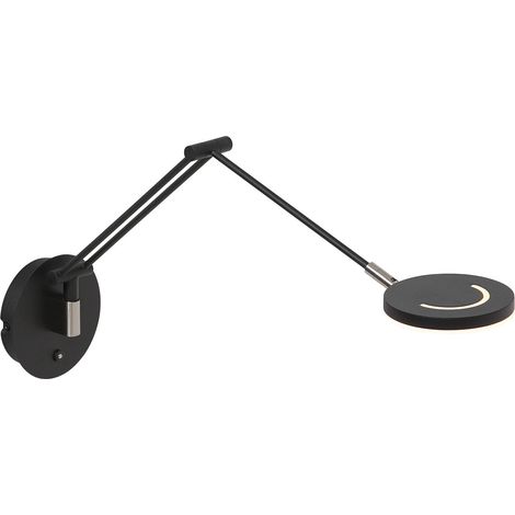 Steinhauer - aplique de pared - Soleil - negro - vidrio metal -