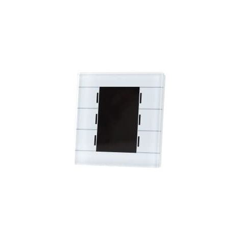BOUTON EN VERRE KNX AVEC 6 ZONES DE DÉTECTION, ÉCRAN COULEUR ET CAPTEUR DE TEMPÉRATURE, BLANC BE-. MDT BE-GT2TW.02