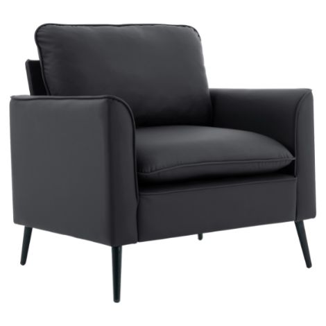 Sofa mit kratzfester Kunstleder-Bezug Nordisch-retro, minimalistisch und luxuriös, als Einzelsitzer-Freizeitsessel für Wohnzimmer, Balkon oder Schlafzimmer. Elegant und großzügig in der Ausstra