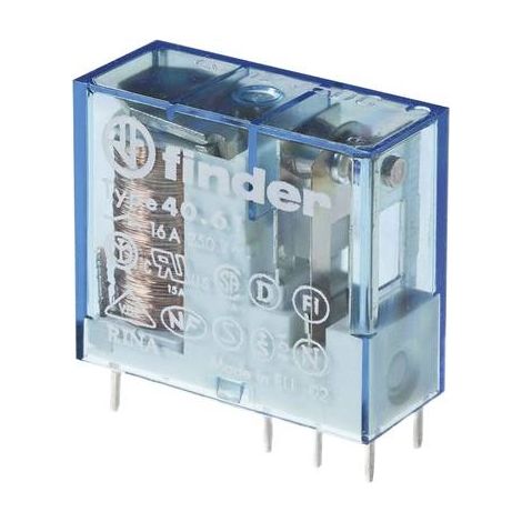 PCB/Plug-in rel.5mm.pinning 1CO 16A/12V DC SENS/AgSnO2 FINDER 406190124000