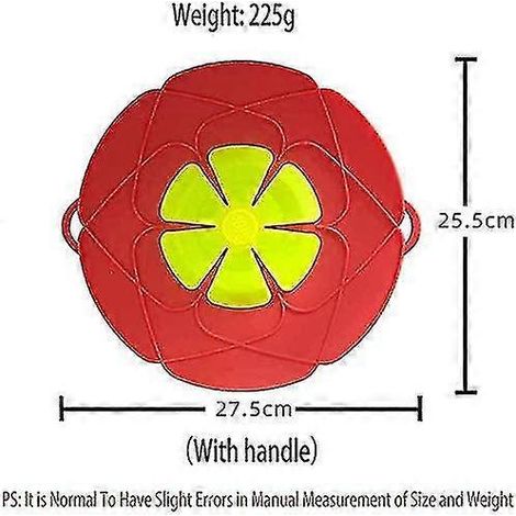 Couvercle de casserole anti-éclaboussures en silicone, 26 cm de diamètre, pour une protection optimale contre les projections d'huile et l'ébullition. (1/5)