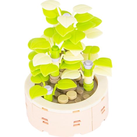 4 fleurs succulentes en pot à monter, jouet éducatif, décoration apaisante pour bureau et maison (1/5)