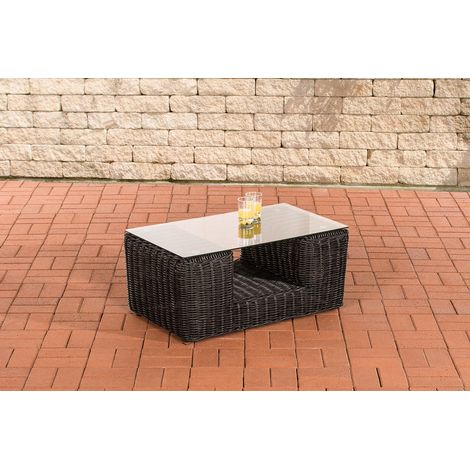 Tavolo in vetro Moss 80 x 50 cm nero