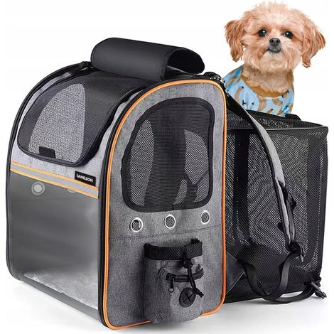 Zaino trasportino pieghevole per cani, gatti, conigli, box gioco pieghevole con tasche