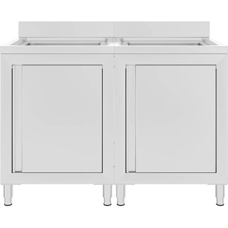 Maison Exclusive - Éviers de cuisine commerciaux 2 pcs Acier inoxydable (1/5)