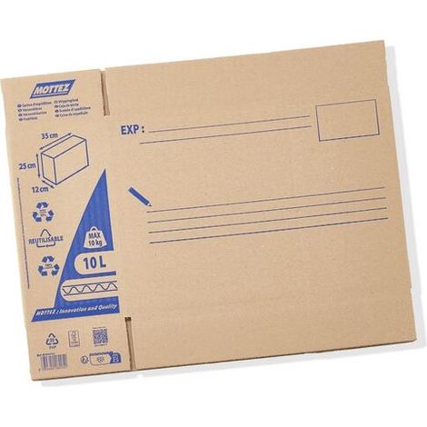 MOTTEZ Versandkarton, 10 cm L, B 12 cm x H 25 cm x T 36,5 cm MOTTEZ (1/4)
