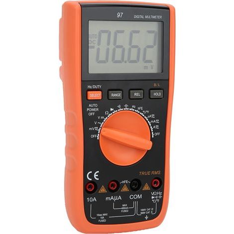 VC97 LCD-Digitalmultimeter mit automatischer Bereichswahl, universellem Elektroprüfgerät, Überhitzungsschutz, Maximalanzeige 3999 (1/5)