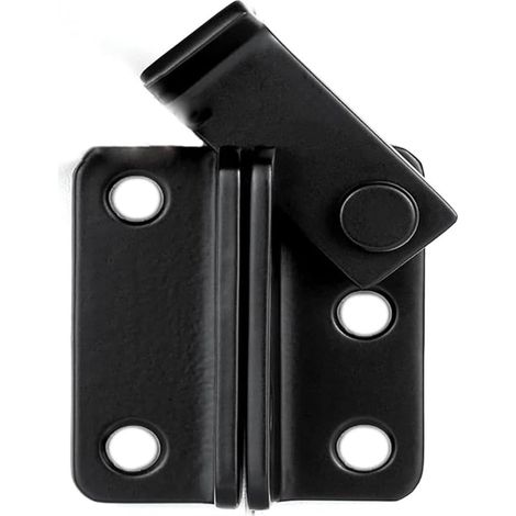 Verrou à rotation, verrou coulissant en acier inoxydable pour porte intérieure, idéal pour grange, armoire, salle de bain, gazebo, garage, ouverture à gauche, noir, 62 x 50 mm