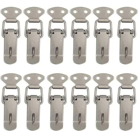 Pack de de 12 loquets de verrouillage de capot à levier pour serrure à ressort, XU, Boîte à outils, Armoire - KZQ (1/4)
