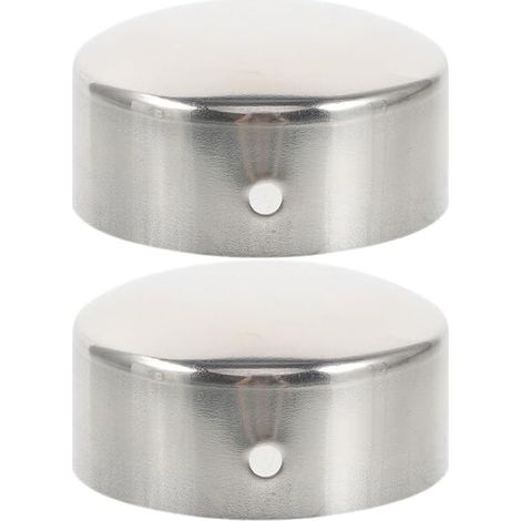 2-Pezzo Tappo corrimano in Acciaio Inox - Tappo Tondo da 40 mm Per una Rampa di Scale Perfetta Per corrimano In Legno E Metallo (1/5)
