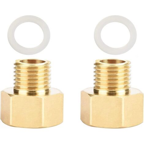 Adaptateur de Gaz, 1/2 vers 3/4 pour Cuisinière à Raccord Tuyauterie en Laiton avec Bague d'étanchéité - 1/4 mâle 3/8 femelle