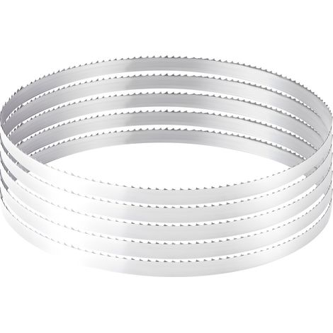 VEVOR Bandsägeblatt, 2780x16x0,5 mm, 4 ZpZ, mit 18 HRC gehärteten, scharfen Zähnen, SK5 hochfester Kohlenstoffstahl, 16 mm Breite, Ersatz für gängige Holzbearbeitungs-Bandsägen, 1 Set (1/5)