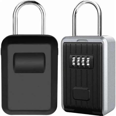 Boite à Clé Sécurisée Montage Mural Boite a Clef avec Code Numérique à 4 Chiffres, Extra Grande Lock Box Coffre a Clefs Exterieur avec Anse, Format XL Boîte à Clés à Code (1/5)