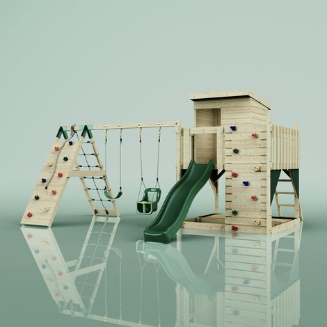 PolarPlay Tour de jeux Frida Vert 414 x 468 cm Balançoire bébé