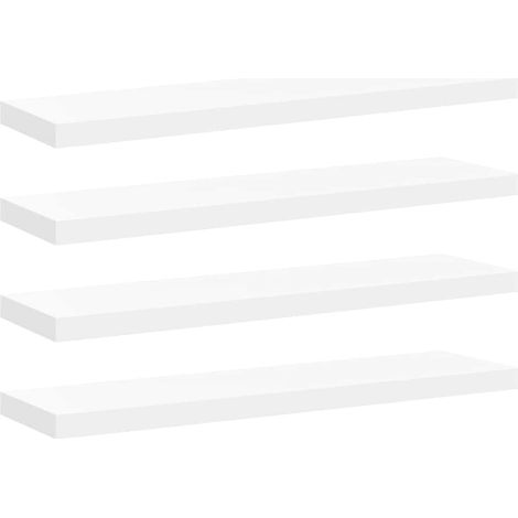 Maison Exclusive - Schweberegale 4 Stk. Weiß 90x23,5x3,8 cm MDF (1/5)