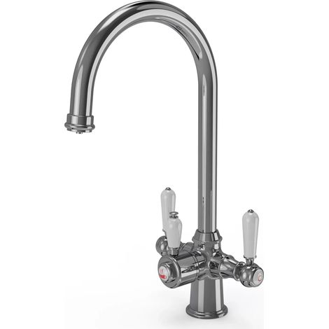 Ellsi Traditional Style 3 in 1 Instant Hot Water Kitchen Tap Chrome Finish (1/3)