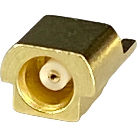 Conector de z贸calo MCX en PCB para borde (1/4)