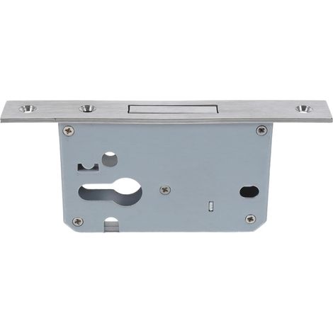 1 verrou de porte en acier inoxydable - Serrure à mortaiser à pêne simple pour portes de service et de salle de bain - Verrou encastré pour intérieur (1/5)