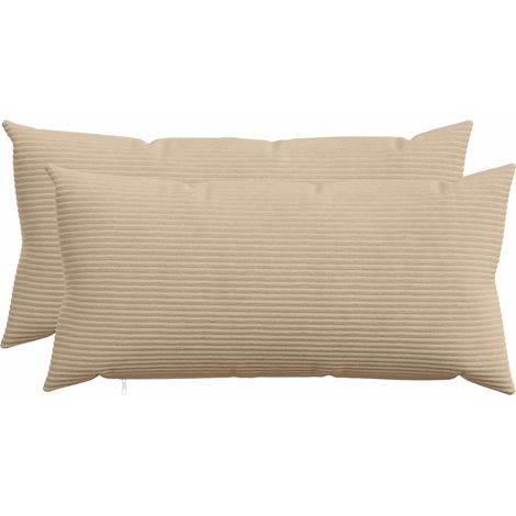 Kissenbezug 2 pcs HEERLEN Taupe 40 x 70 cm Cord vidaXL