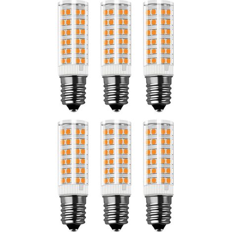 Ampoule LED E14 7W équivalente à 60W, blanc chaud 3000K, 450 lumens, ampoule E14 SES 9W, ampoules LED E14 type maïs, angle de diffusion 360°, non dimmable, lot de 6 (1/5)