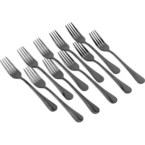 10 Fourchette à steak, acier inoxydable, manche long, finition miroir, service table(Troisième trimestre : août) (1/5)