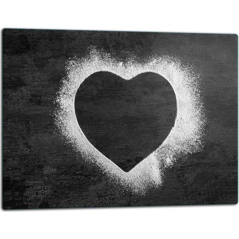 Tagliere della lastra di vetro 52x40 cuore (1/5)