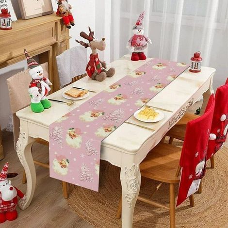 33 x 90 cm, Chemin De Table De Noël, Décoration De Table De Cuisine De Vacances d'hiver pour Réunion De Famille en Plein Air, Décoration De Noël (1/3)