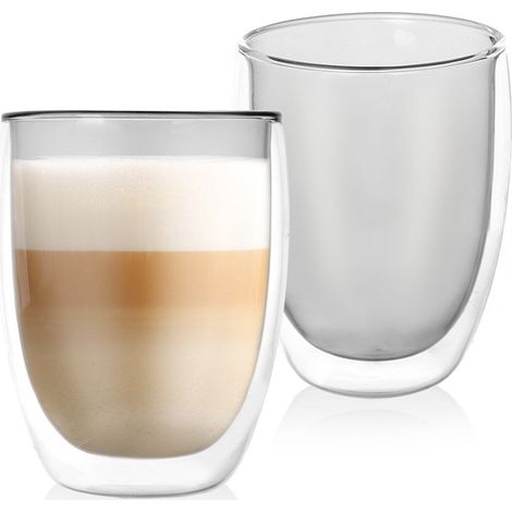 Doppelwandige Thermogläser für Latte Macchiato, doppelter Kaffee (370 ml), 2 Stück. (1/5)