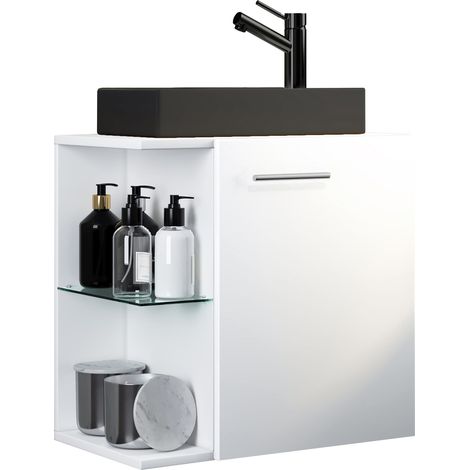 Lavabo de 2 piezas Hausa estrecha Negro 63x52x34 - VCM